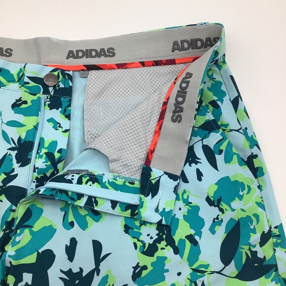 Adidas Mens Floral Golf Shorts Navy‎ Size 35 - Picture 4 of 5